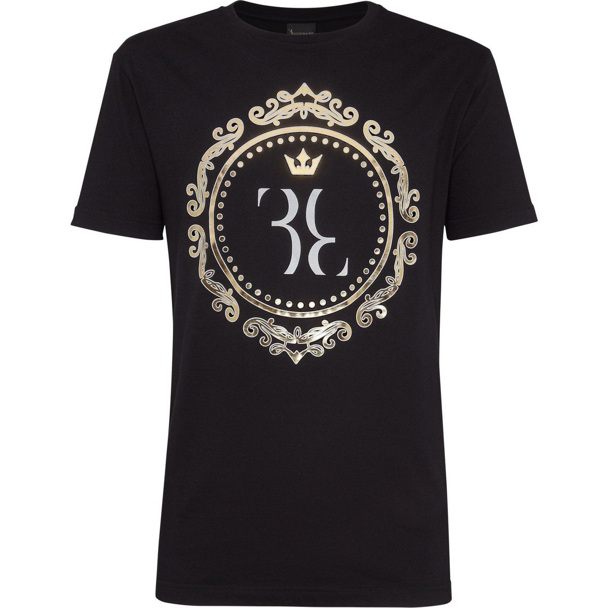 Barockes Monogramm Baumwoll-T-Shirt