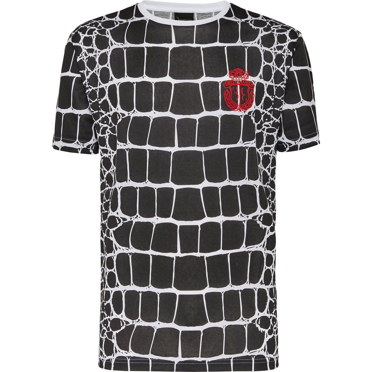 T-Shirt mit Krokodilleder-Print