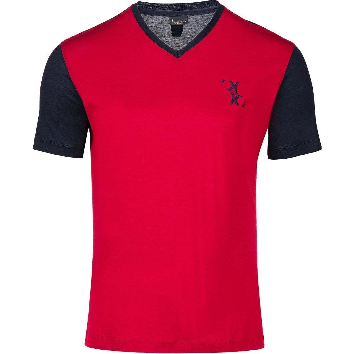 Colorblock V-Ausschnitt T-Shirt