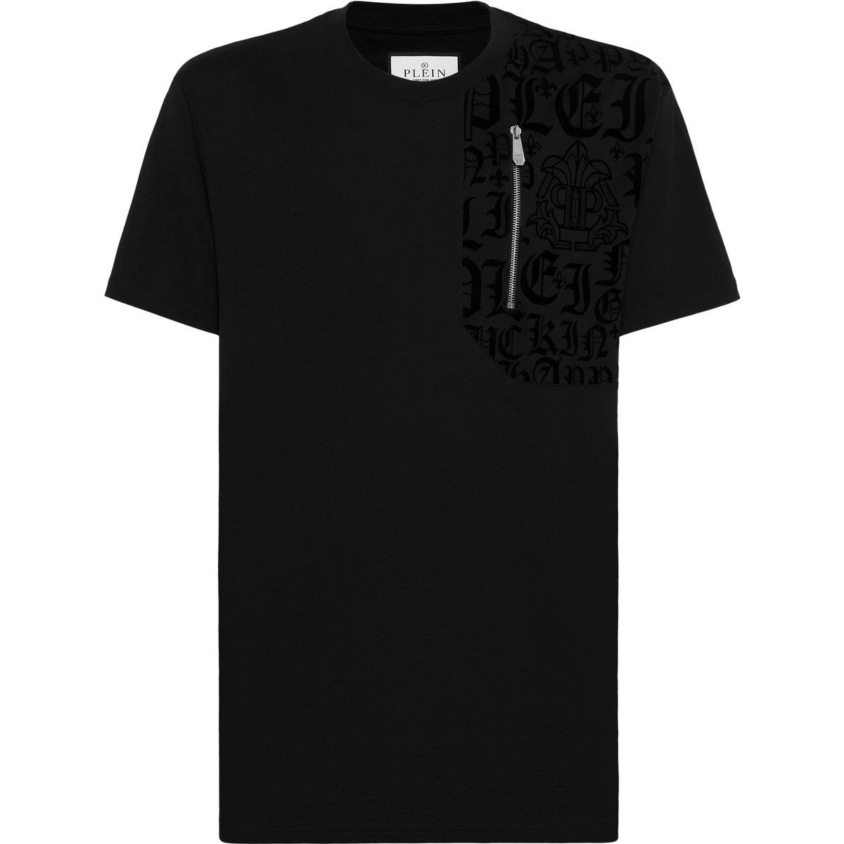 Statement Grafik-T-Shirt mit Reißverschluss