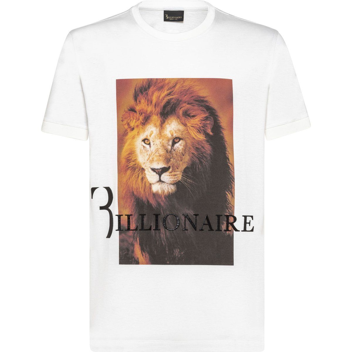 Baumwoll-T-Shirt mit Löwen-Grafikprint