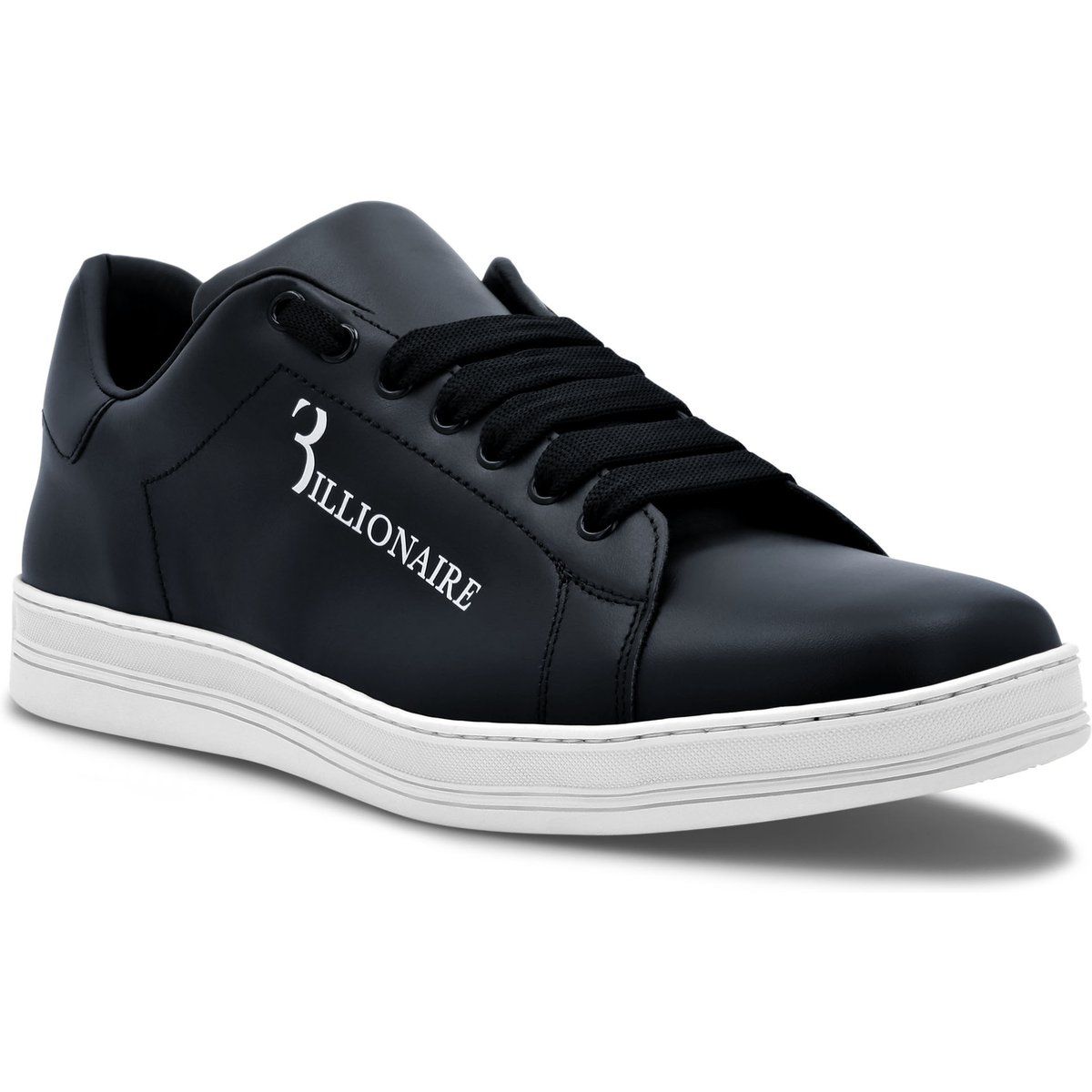 Herren Sneaker im schwarzen Lederlook