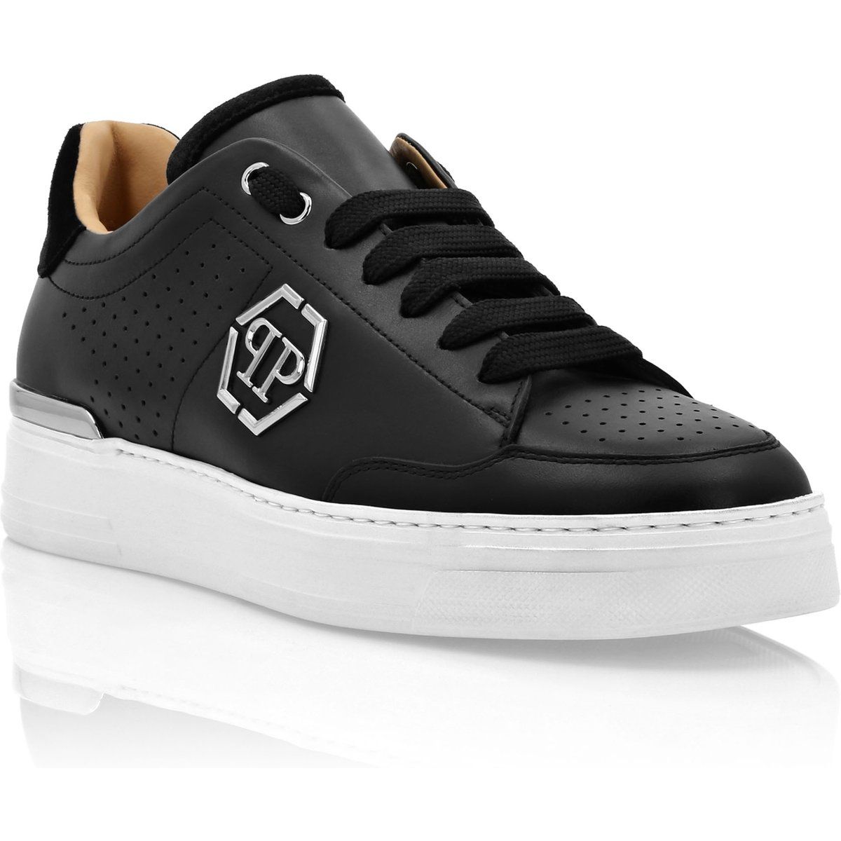 Leder Low-Top Mode Sneaker