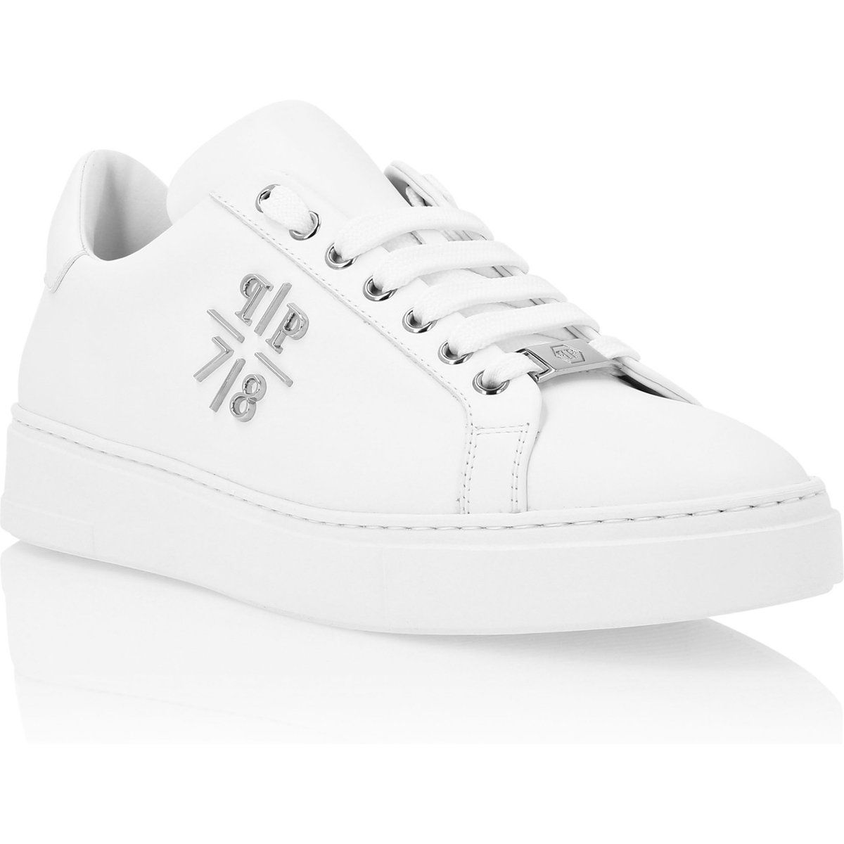 Weiße Leder-Sneakers