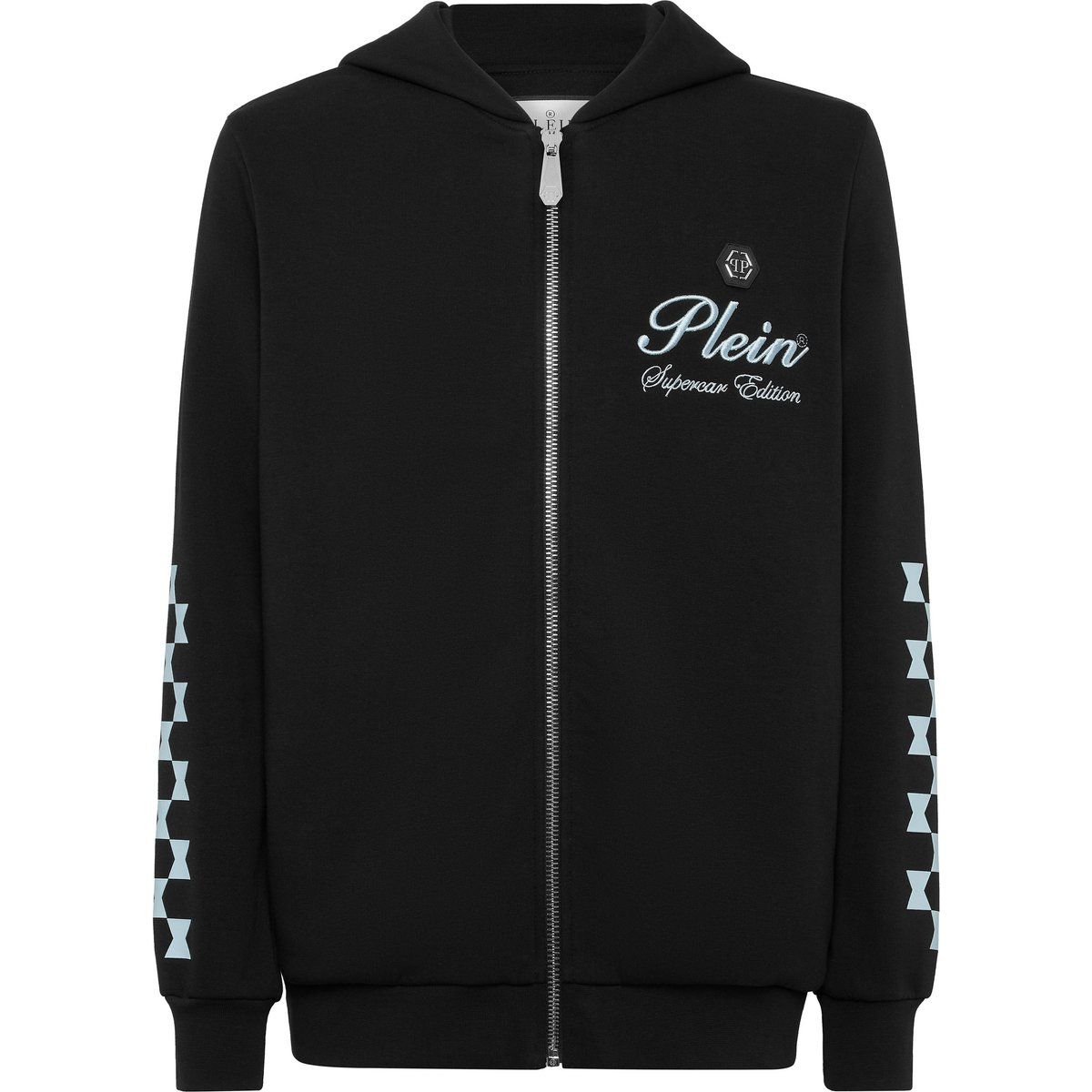 Baumwoll-Hoodie mit Reißverschluss und Grafikdruck