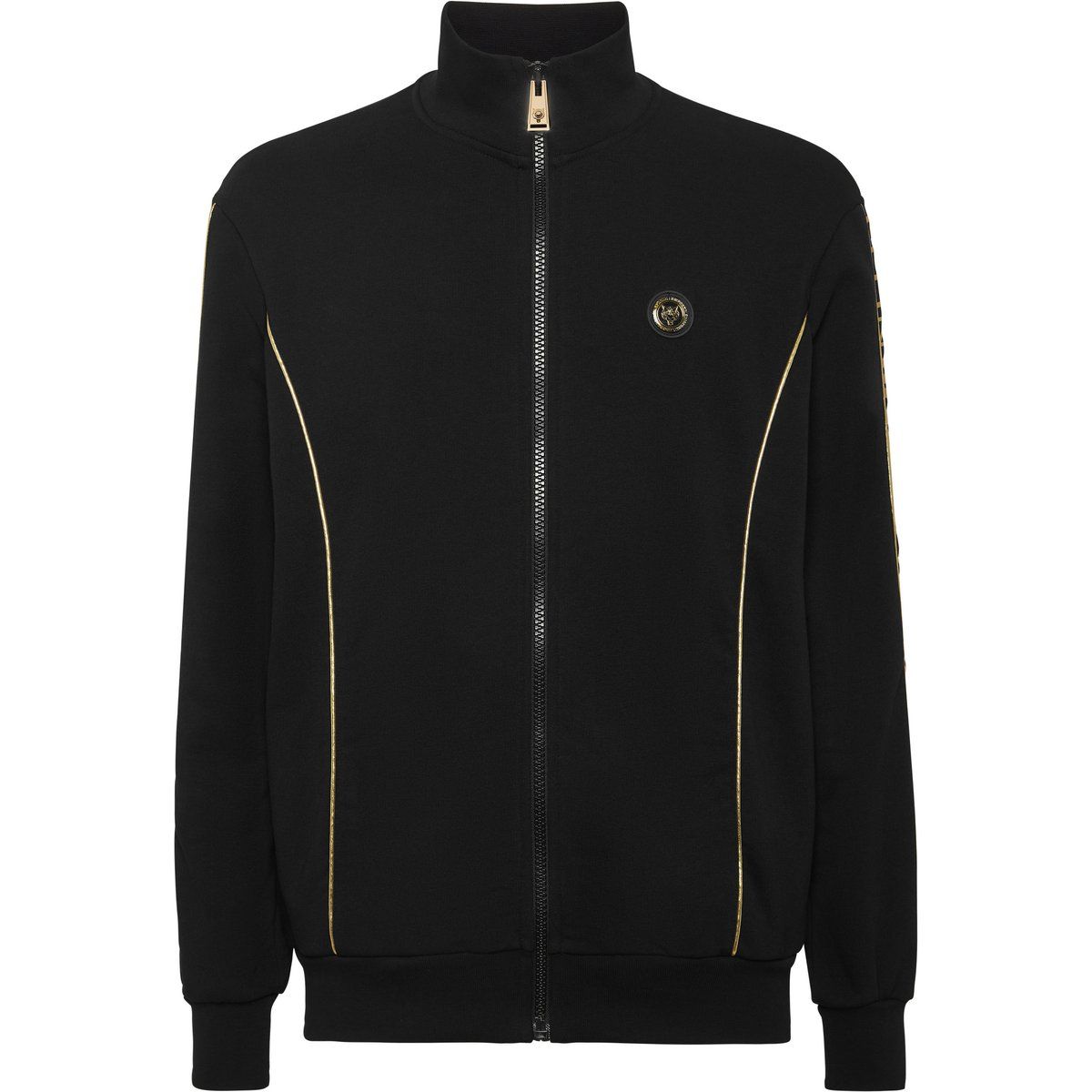 Zip-Up Trainingsjacke mit Gold-Laminierung