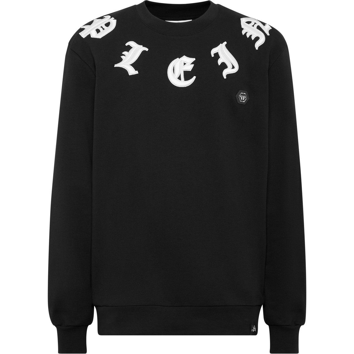 Crewneck-Sweatshirt mit gotischer Stickerei