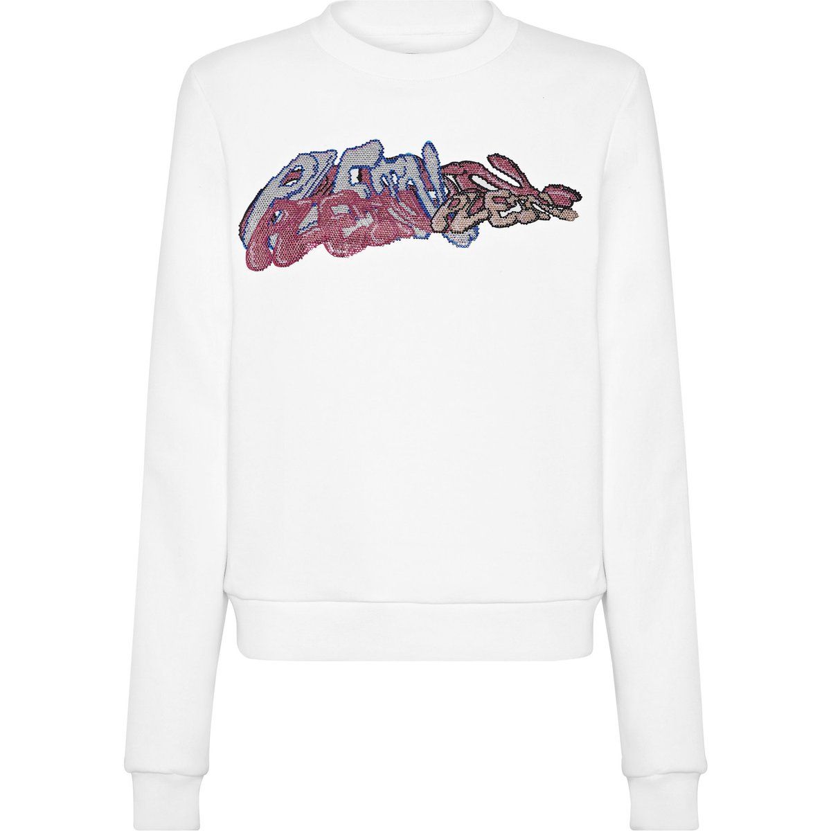 Sweatshirt mit Graffiti-Strass-Verzierung
