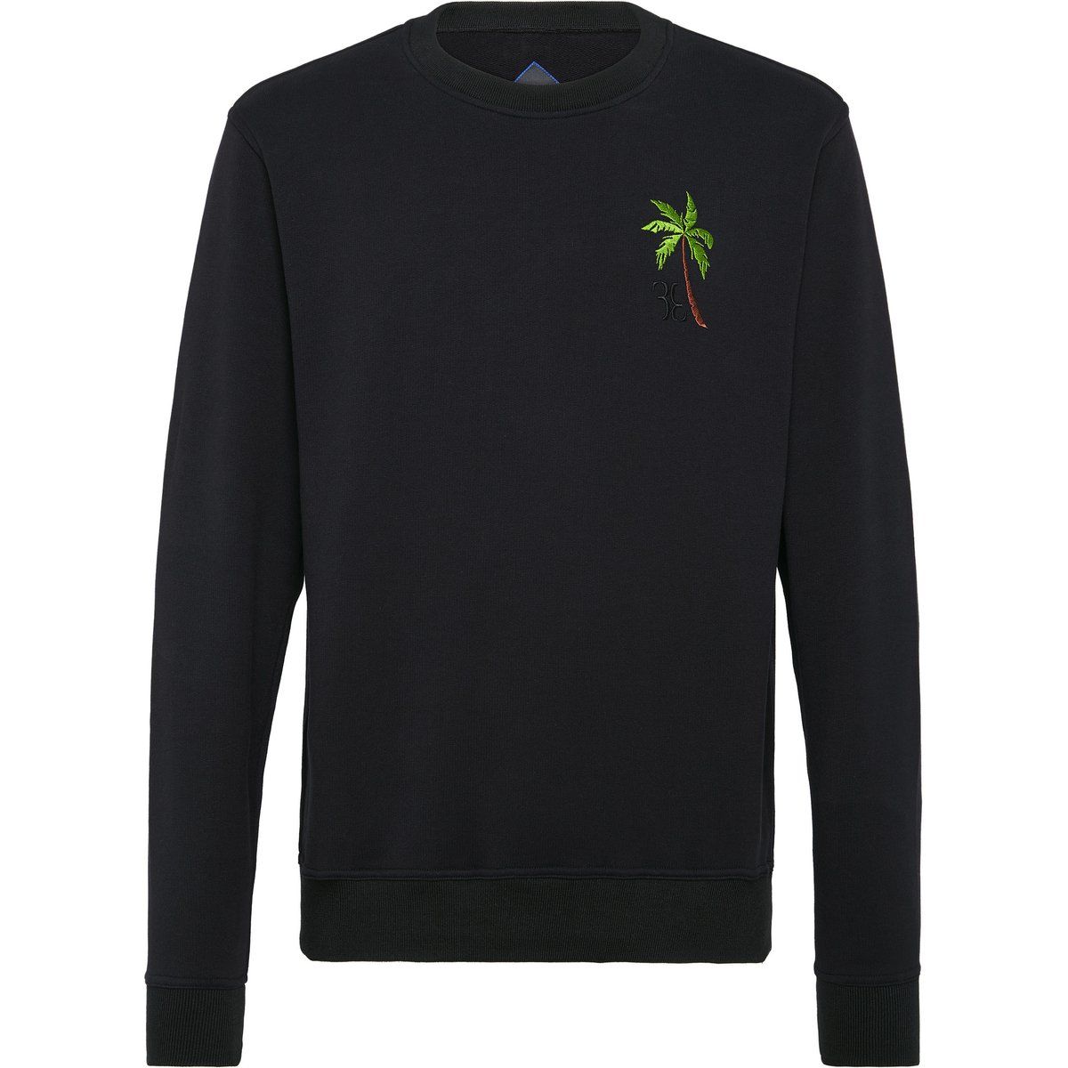 Lässiges Fleece-Sweatshirt mit Palmenstickerei