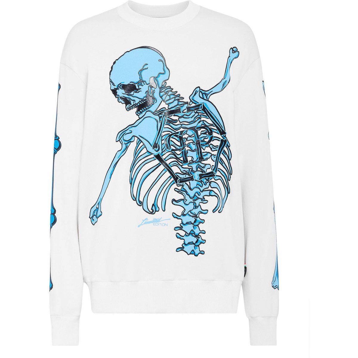 Sweatshirt mit Skelett Grafikdruck