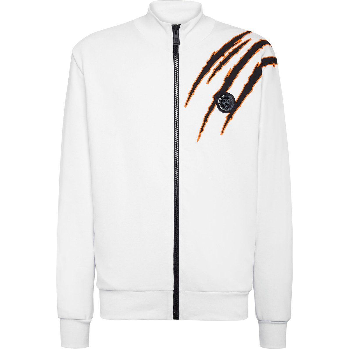 Sweatjacke mit Grafikprint aus Baumwollmischung