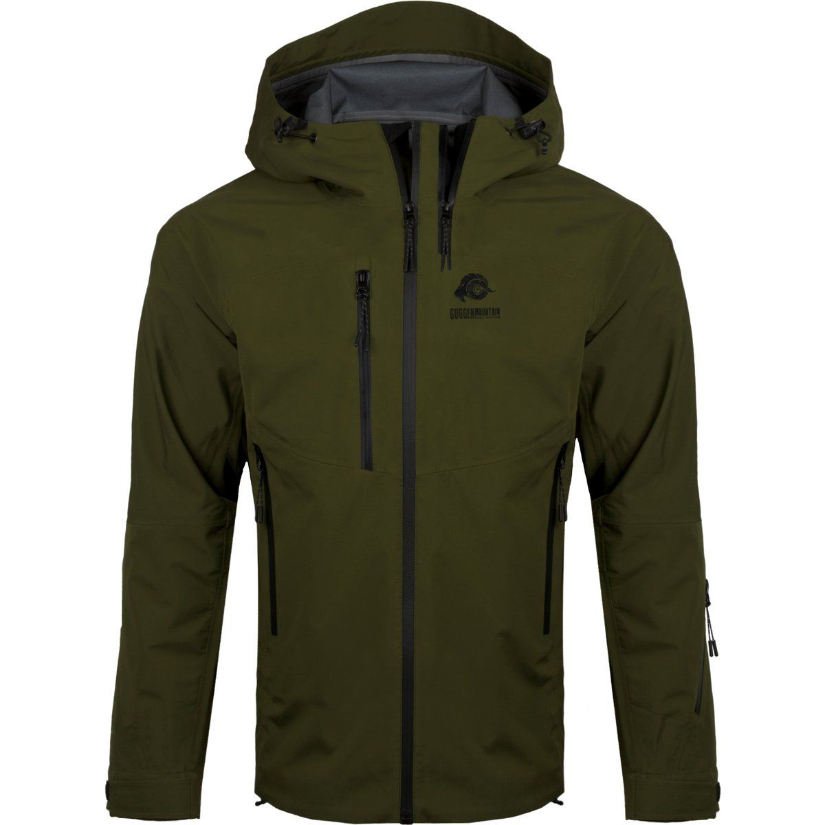 Olivegrüne Hardshell Wanderjacke
