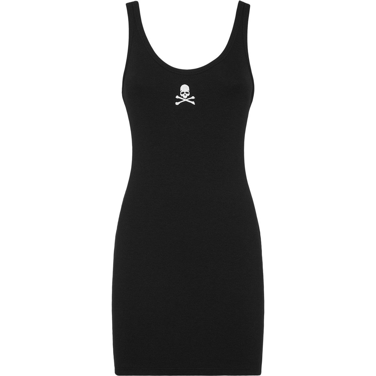 Geripptes, figurbetontes Minikleid