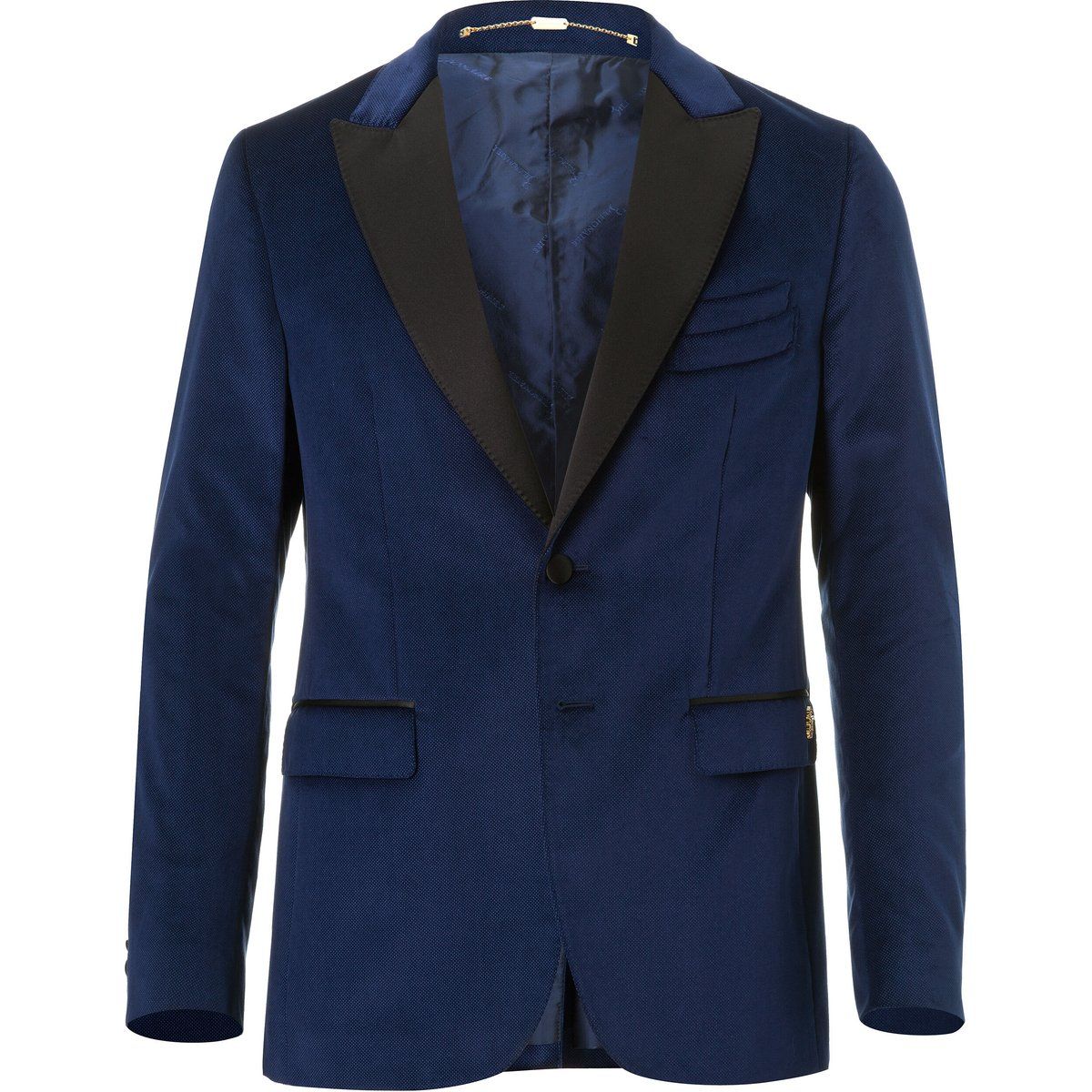Samt Smoking-Blazer mit Satin-Revers