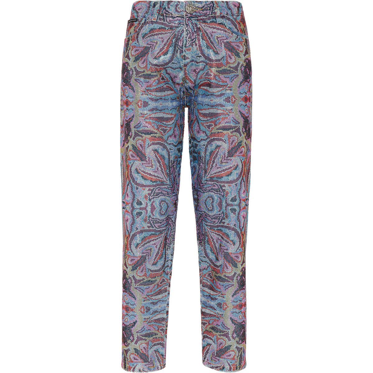 Mom Fit Jeans mit Kaleidoskop-Print