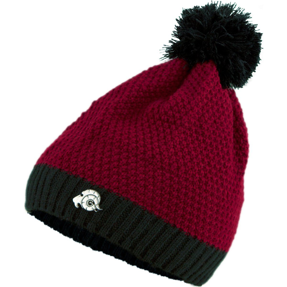 Unisex Strickmütze mit Bommel
