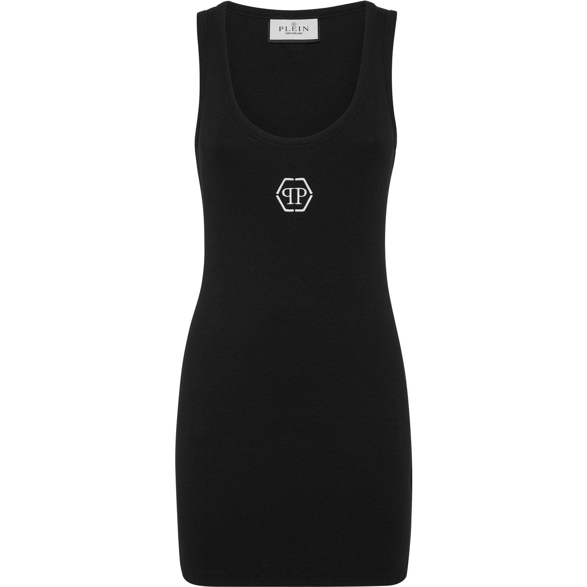 Ärmelloses figurbetontes Stretch-Jersey-Kleid