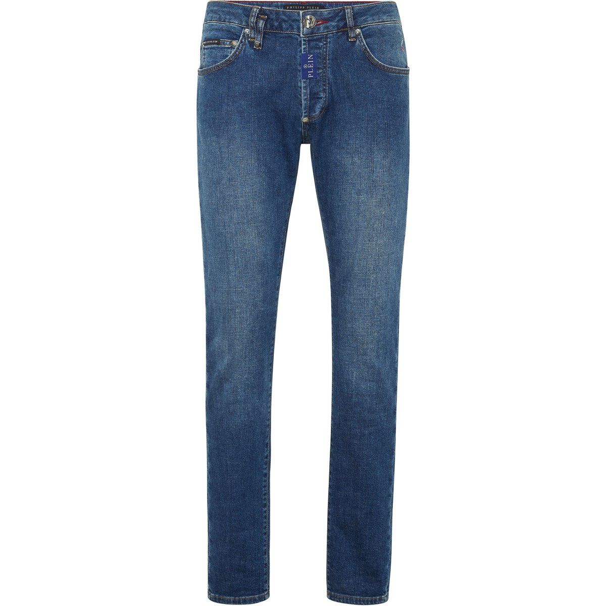 Jeans aus dunklem Denim mit geradem Schnitt