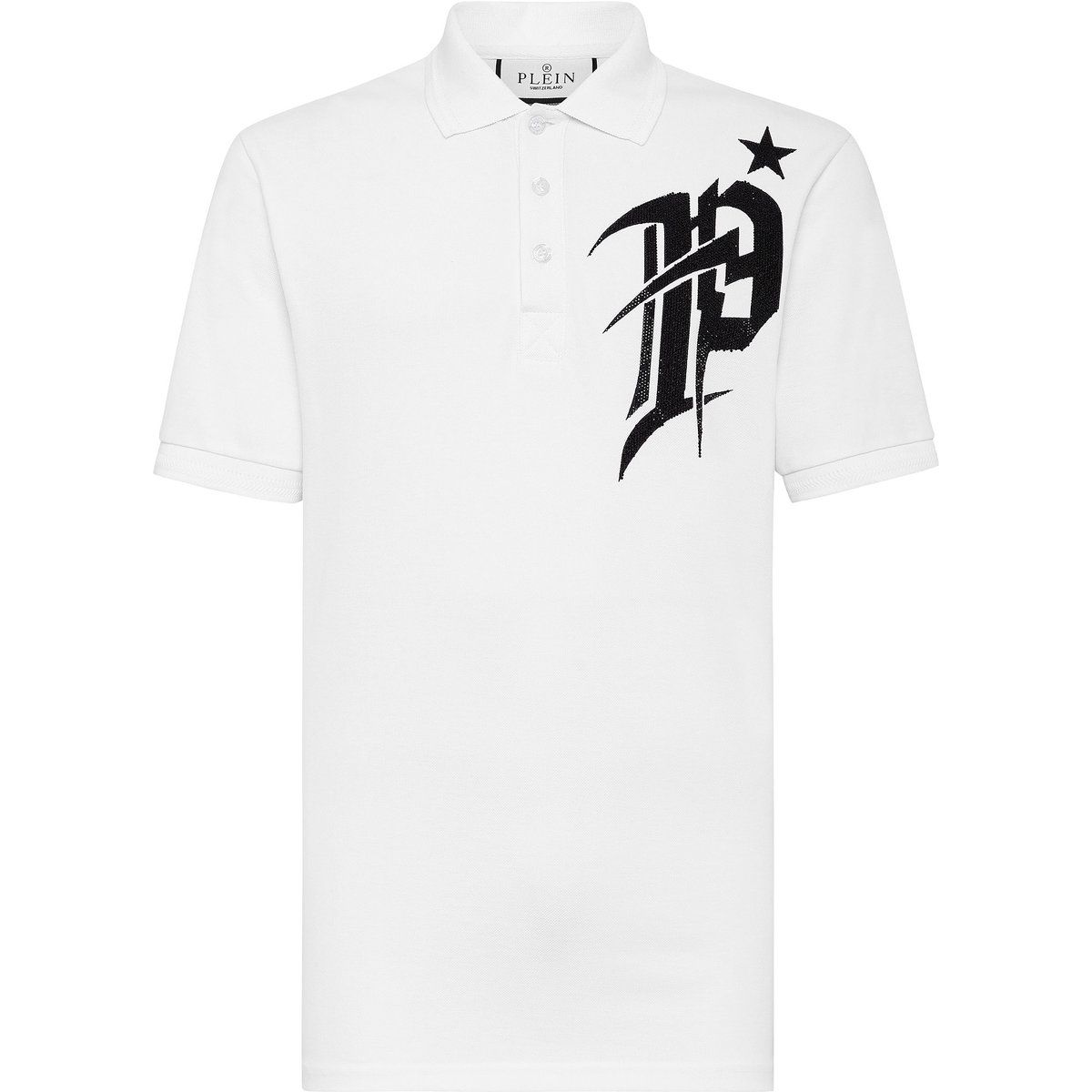 Piqué-Poloshirt mit Gothic-Logo