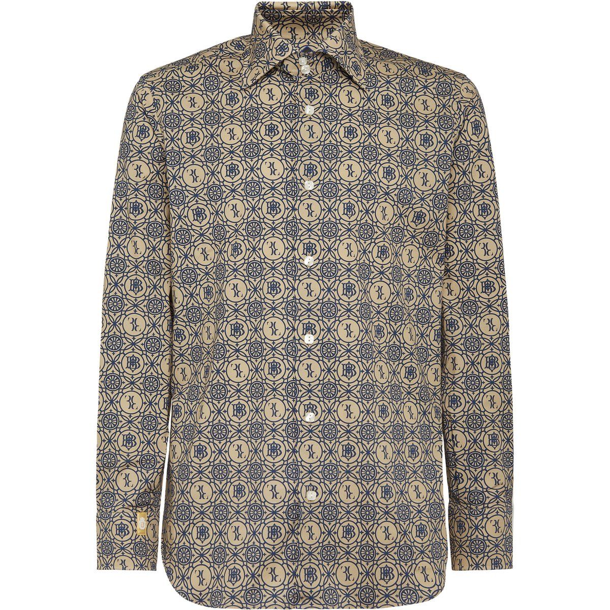 Slim Fit Baumwollhemd mit Muster