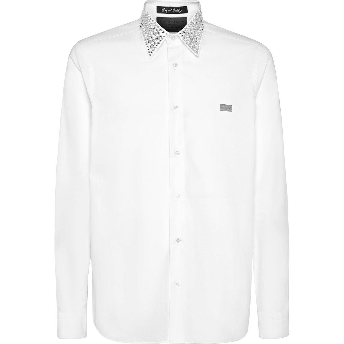 Slim Fit Hemd mit Strasskragen