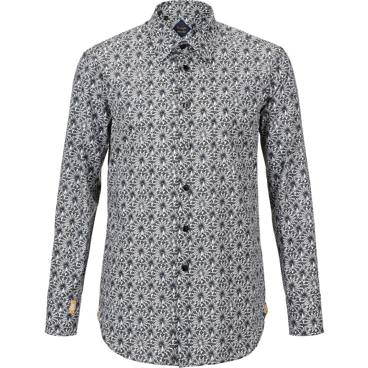 Slim Fit Hemd mit geometrischem Muster