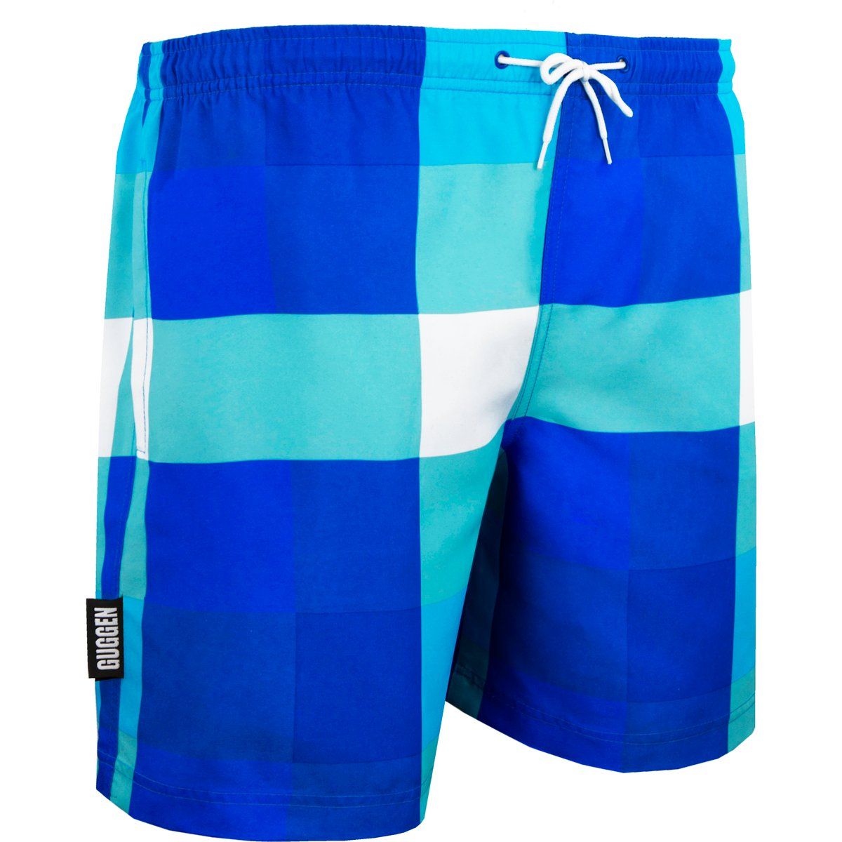 Karierte Badehose mit Kordelzug