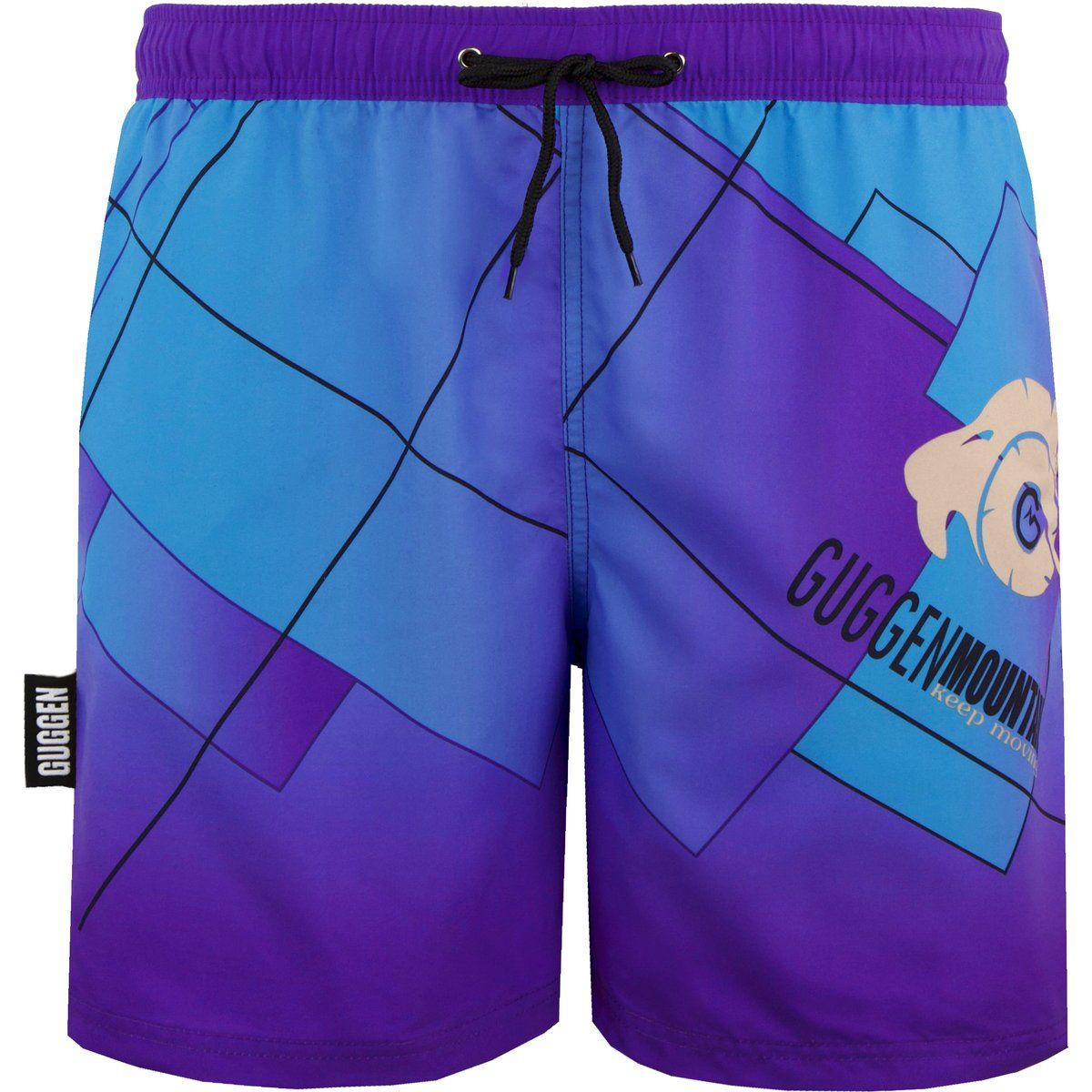 Badeshorts mit geometrischem Druck