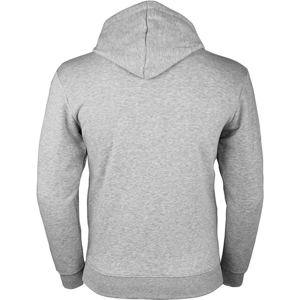 Herren Kapuzenpullover mit Reißverschluss Hellgrau