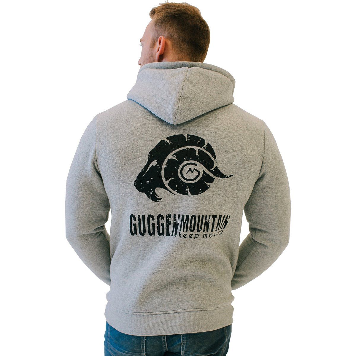 Herren Fleece gefütterter Grafik-Kapuzenpullover