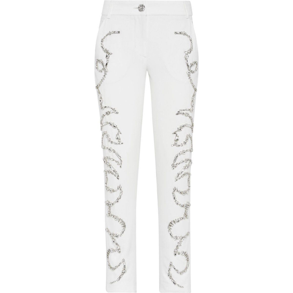 Strassbesetzte Stretch-Cady-Hose