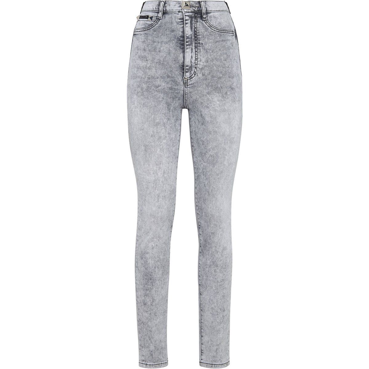 Hochtaillierte Stretch-Denim-Jeggings