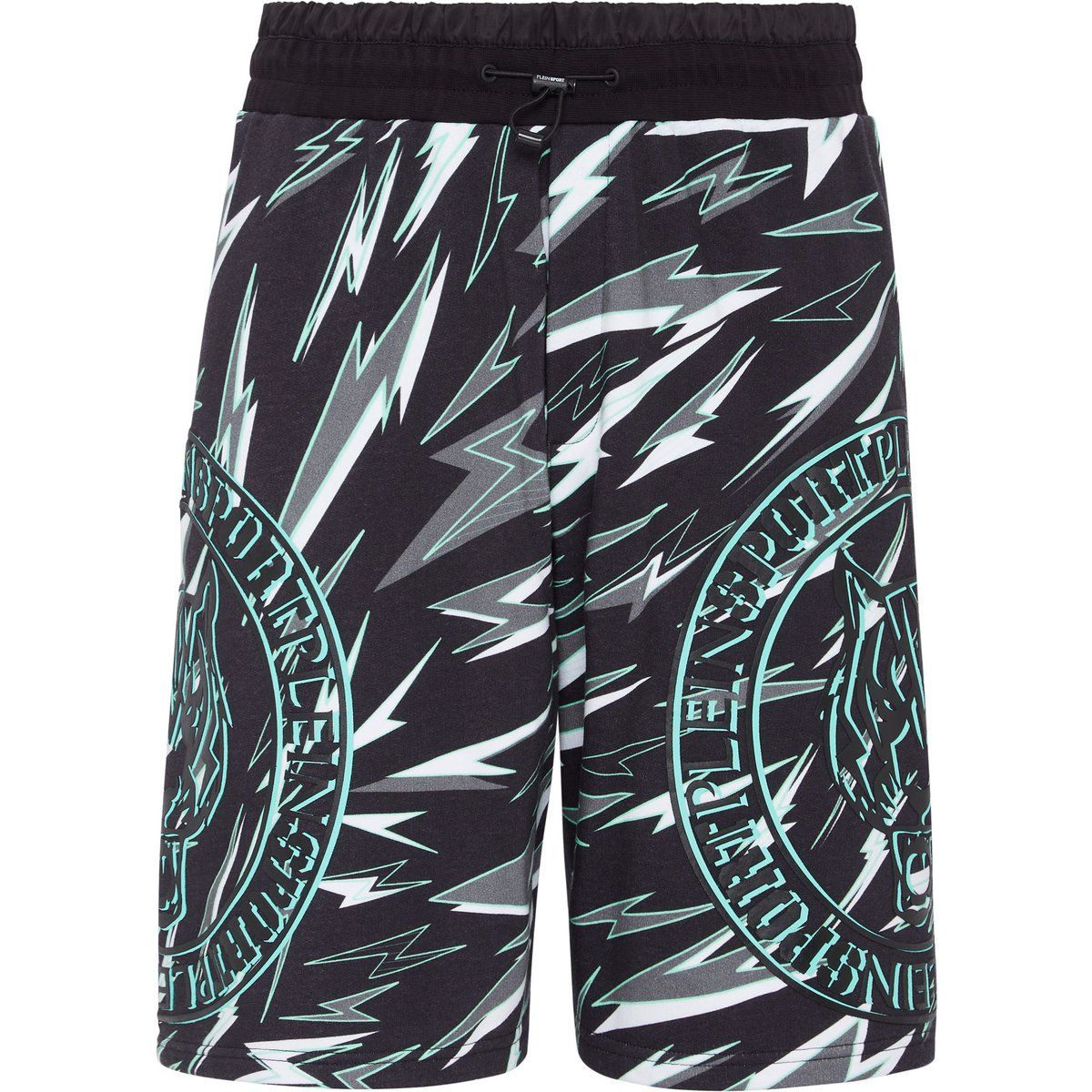 Fleece-Sweatshorts mit Grafikprint