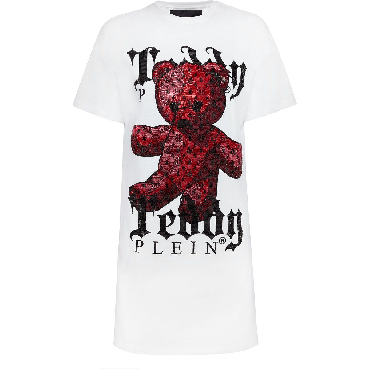Teddybär-Grafik T-Shirt Kleid