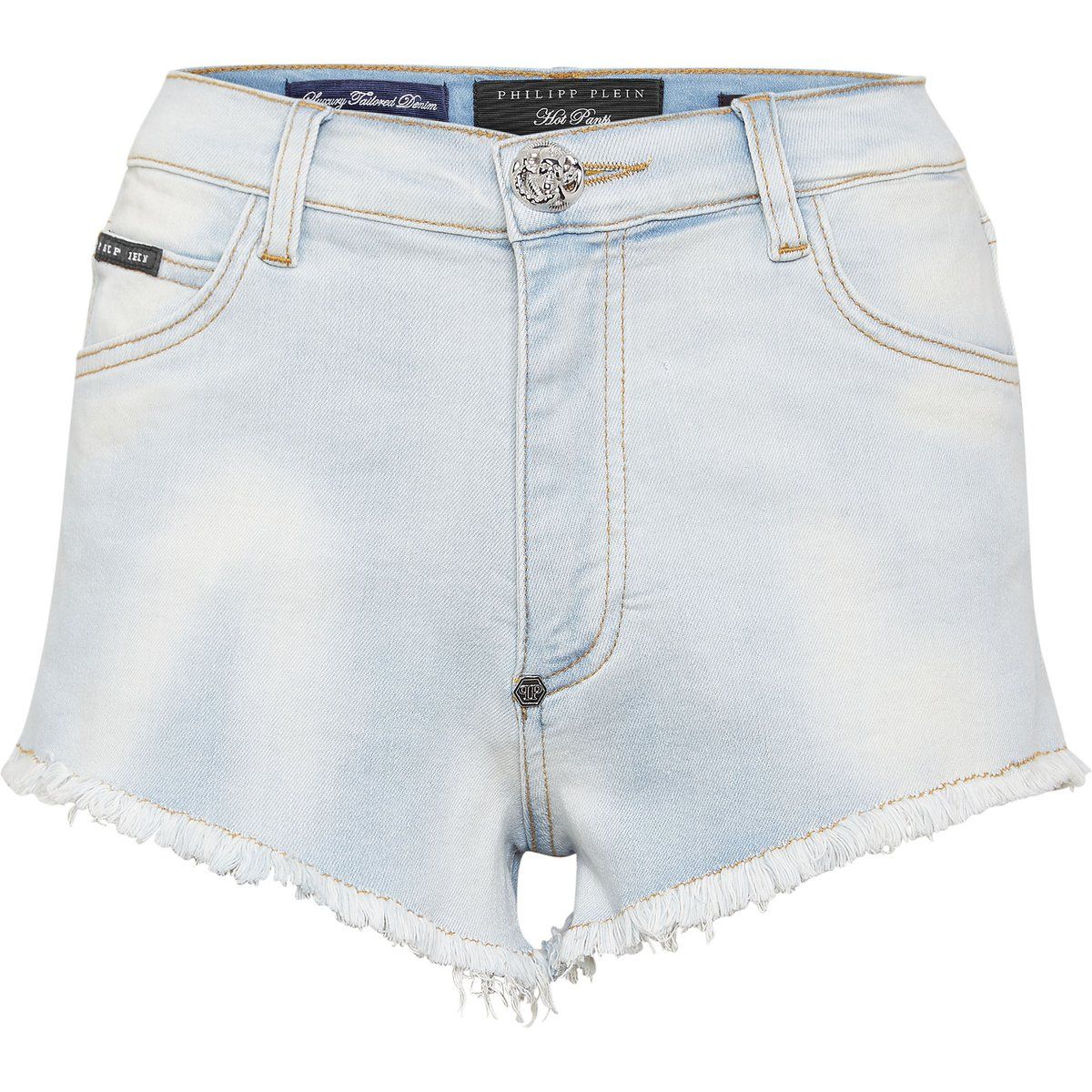 Hotpants aus Used-Look-Denim