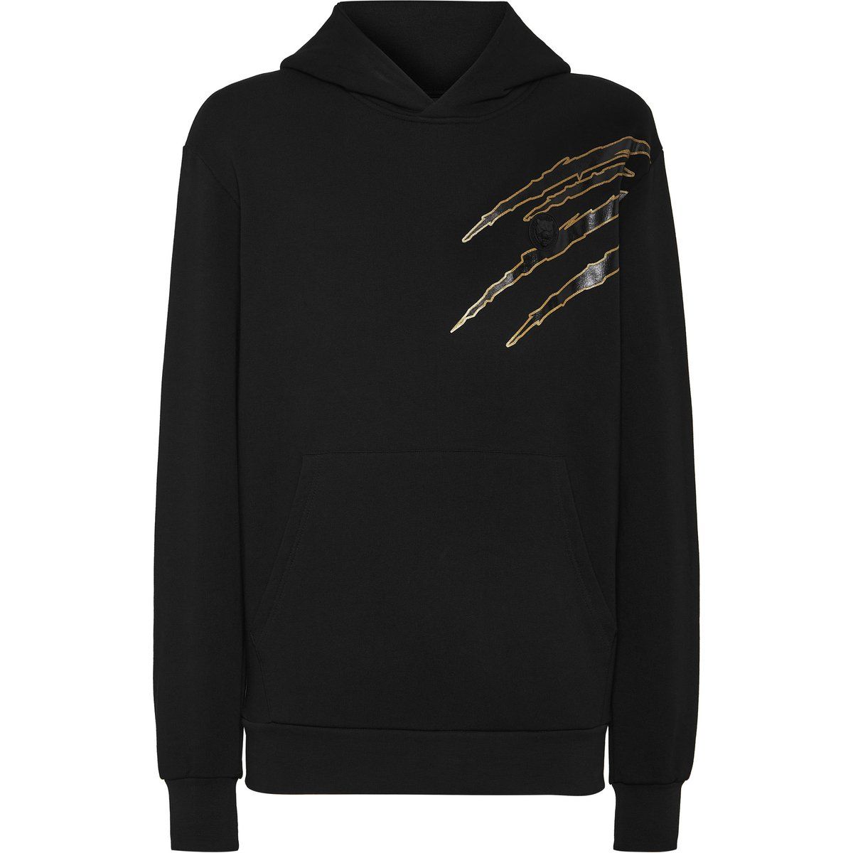 Fleece-Hoodie aus Baumwolle mit Grafikprint