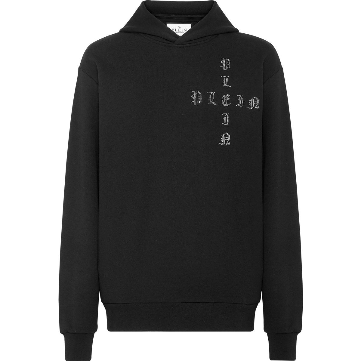 Baumwoll-Hoodie mit gotischer Stickerei
