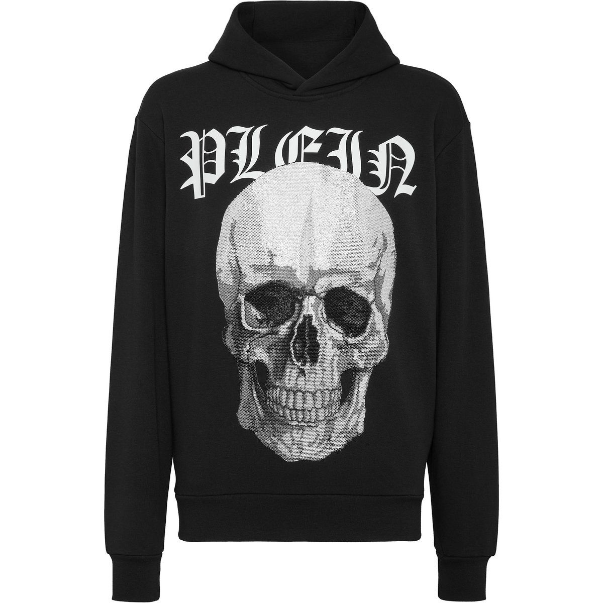 Hoodie mit Totenkopf-Grafik und Baumwollmischung