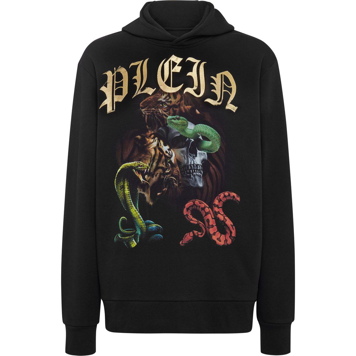 Baumwollfleece Hoodie mit Grafikprint