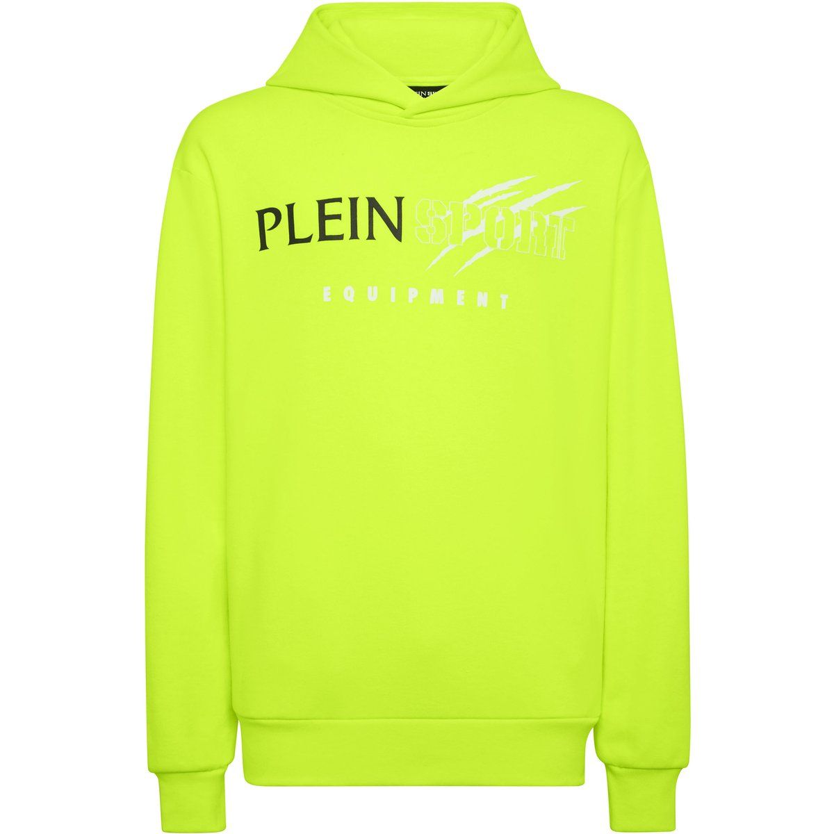 Neonfarbener Hoodie mit Grafikdruck