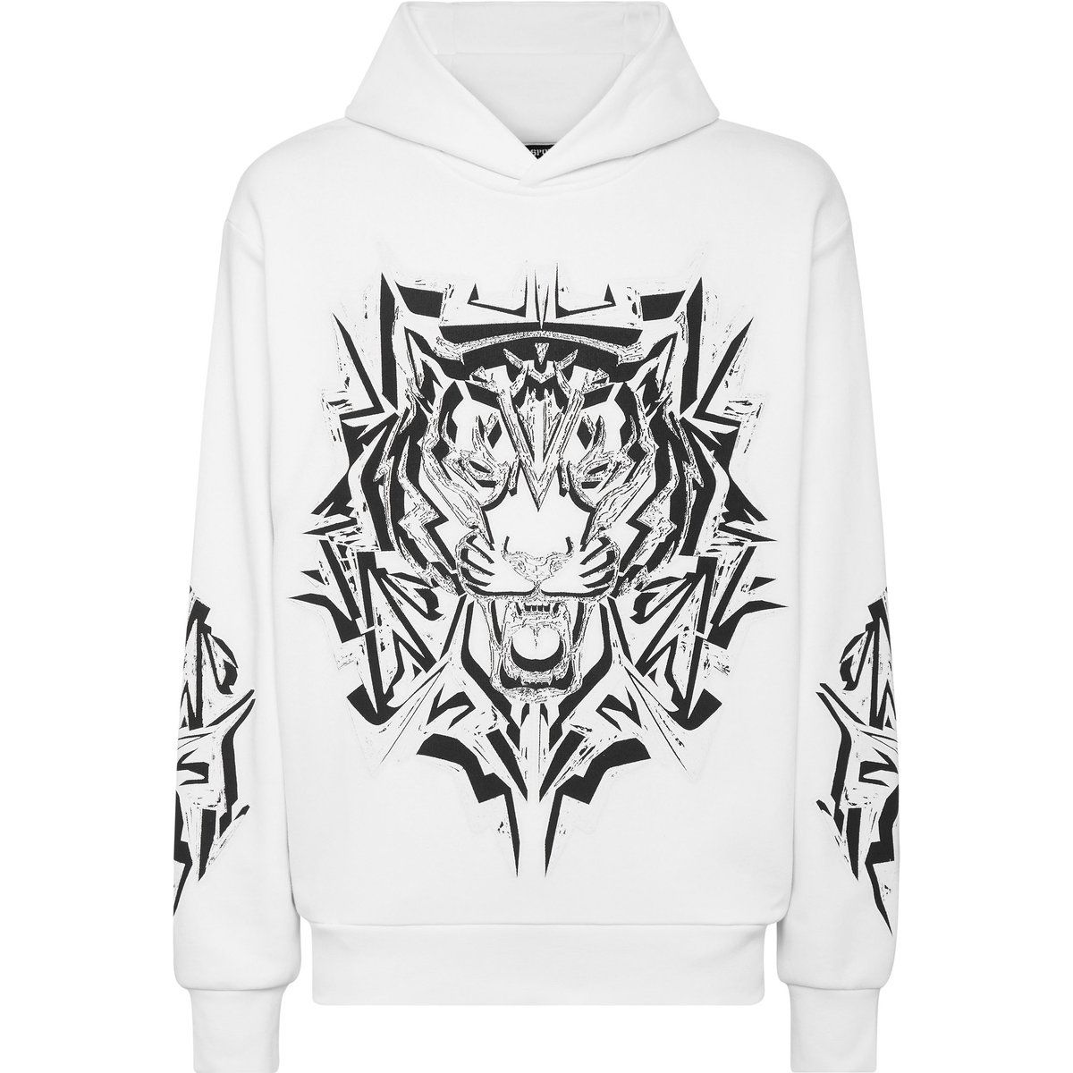Grafik Tigerdruck Baumwoll-Hoodie