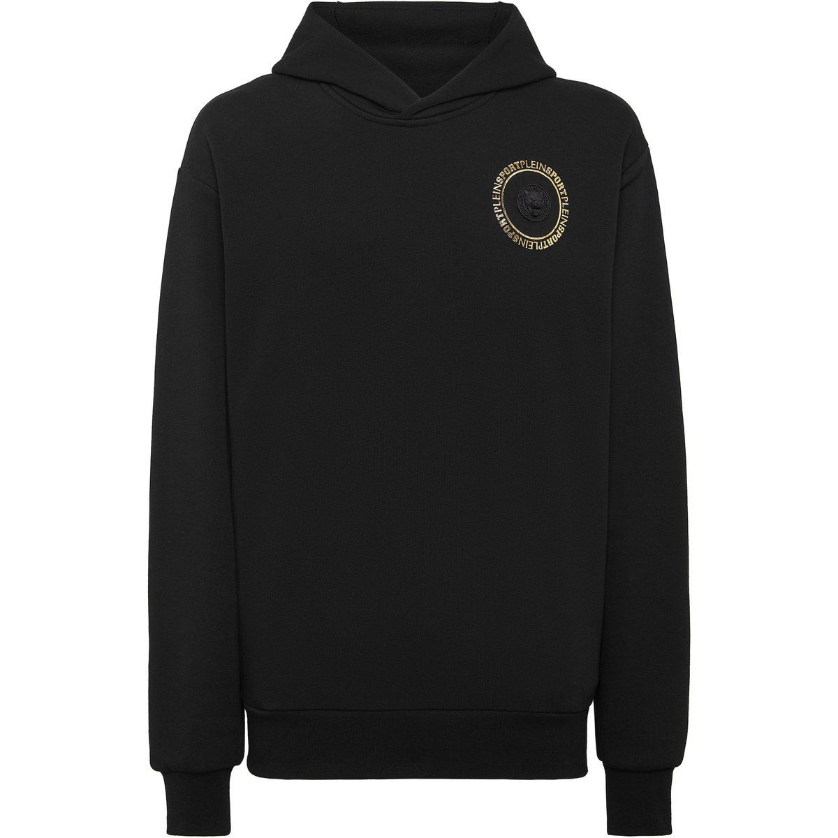 Kapuzenpullover mit Logo-Patch aus Baumwollmischung