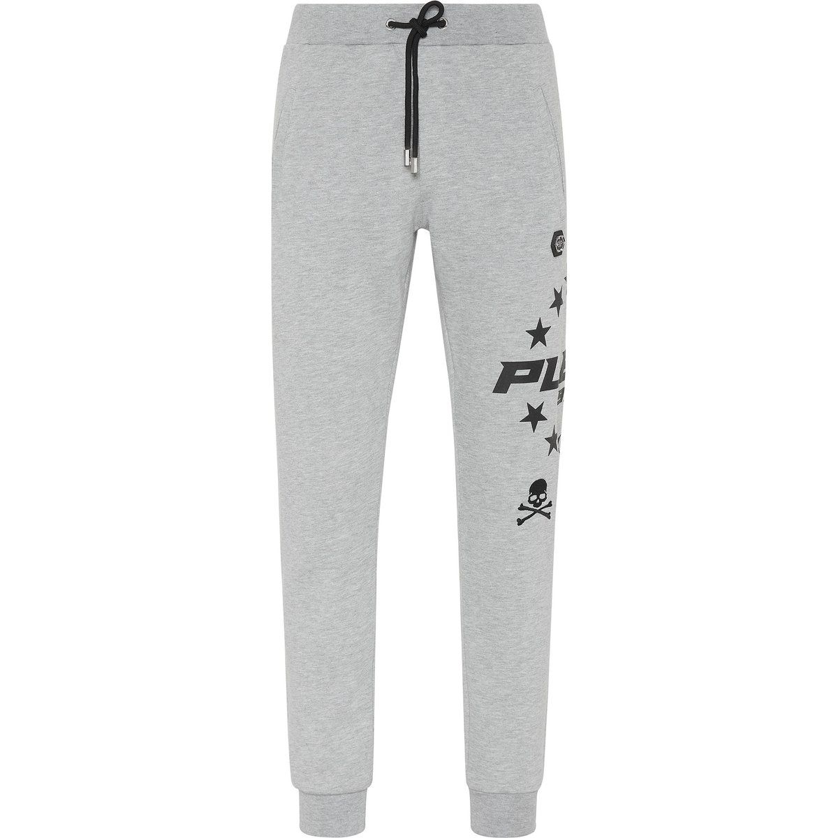 Jogginghose aus Baumwollfleece mit Grafikprint