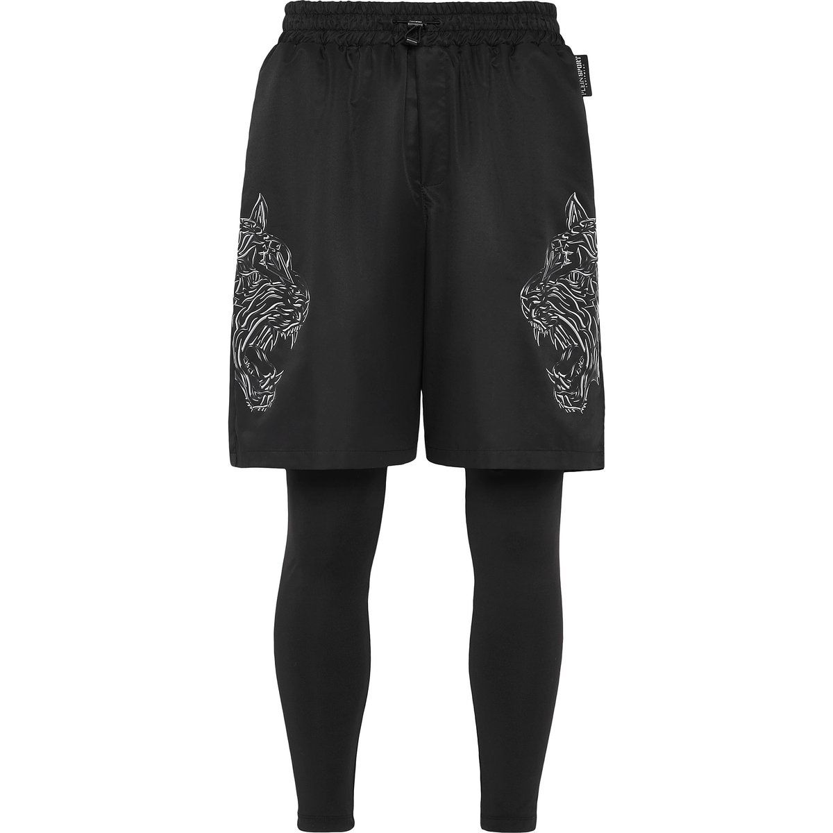 Laufshorts mit Tigergrafik und Leggings
