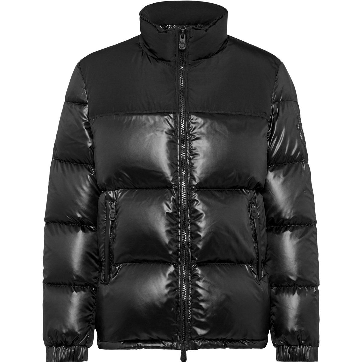 Glänzende Daunen Bomber Jacke