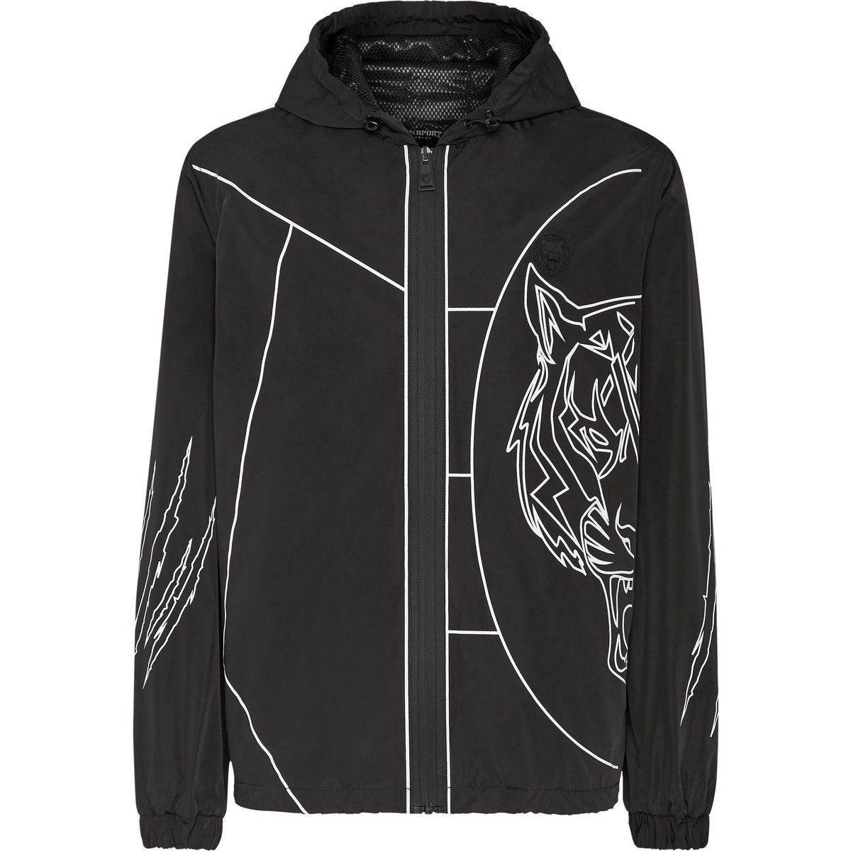 Sportliche Windjacke mit Tigerprint