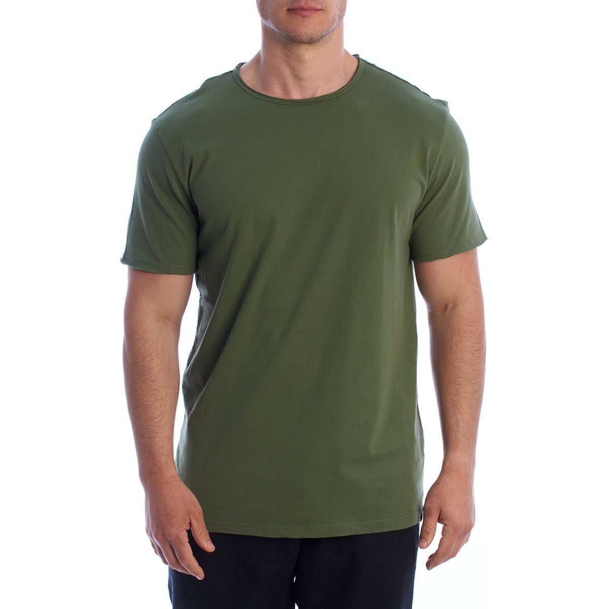 Herren Basic Kurzarm Baumwoll T-Shirt