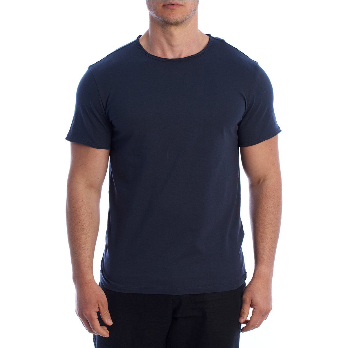 Basic Baumwoll T-Shirt mit Rundhalsausschnitt