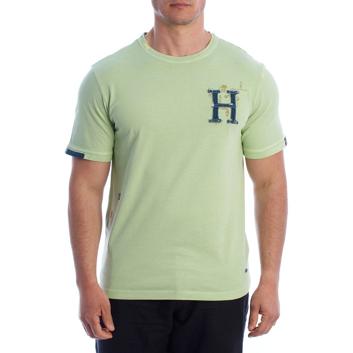 Herren Kurzarm Baumwoll T-Shirt mit Grafik