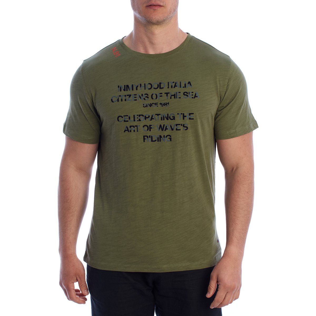 Baumwoll T-Shirt mit Grafikprint und Rundhalsausschnitt